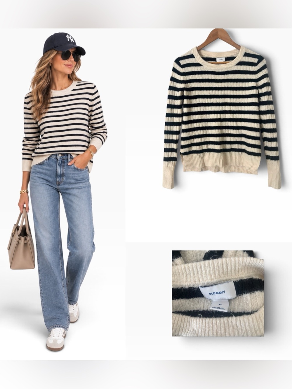 Old Navy Striped Crewneck Sweater - Size XS